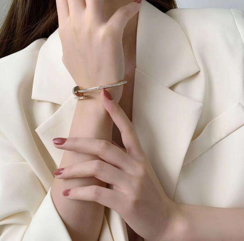 Stainless Steel Nail Bangle Couple Bracelet for Women Men