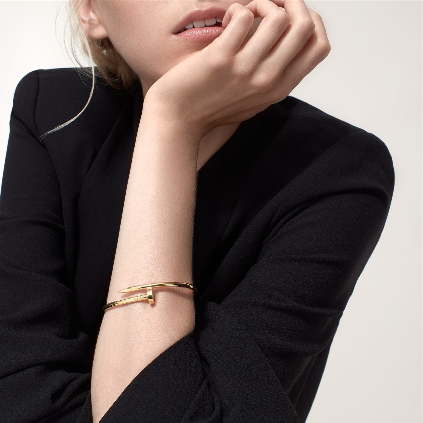Stainless Steel Plain Nail Bangle Couple Bracelet for Women Men