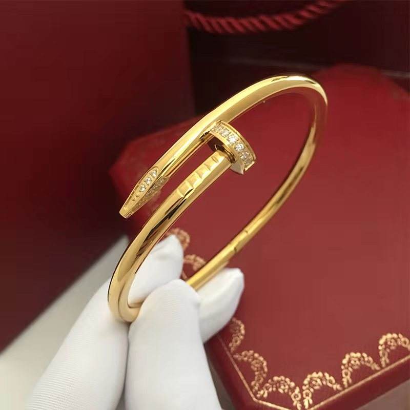 Stainless Steel Nail Bangle Couple Bracelet for Women Men