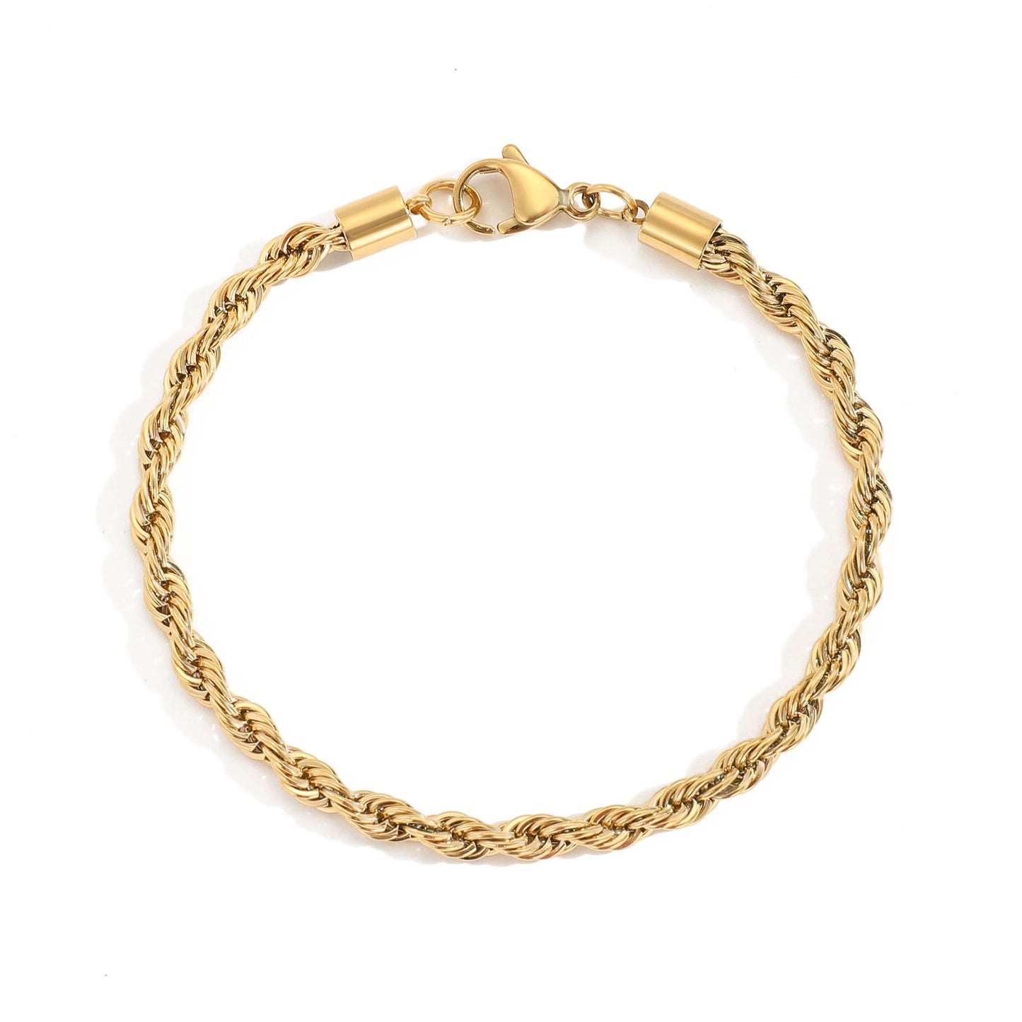 Rope and Clover Bracelets For Women Stainless Steel