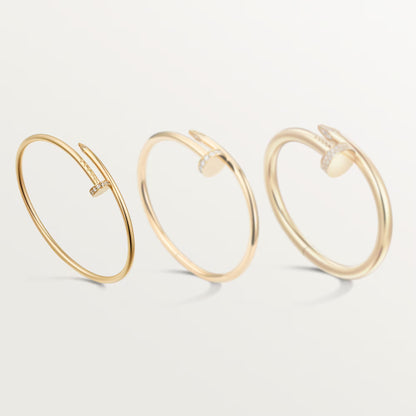 Stainless Steel Nail Bangle Couple Bracelet for Women Men