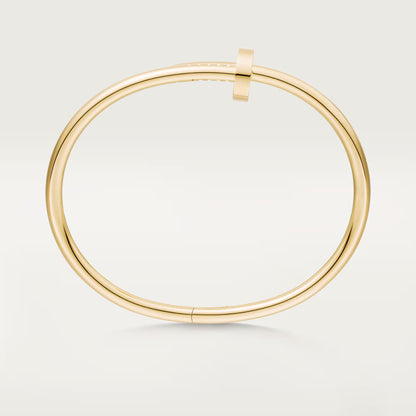 Stainless Steel Plain Nail Bangle Couple Bracelet for Women Men