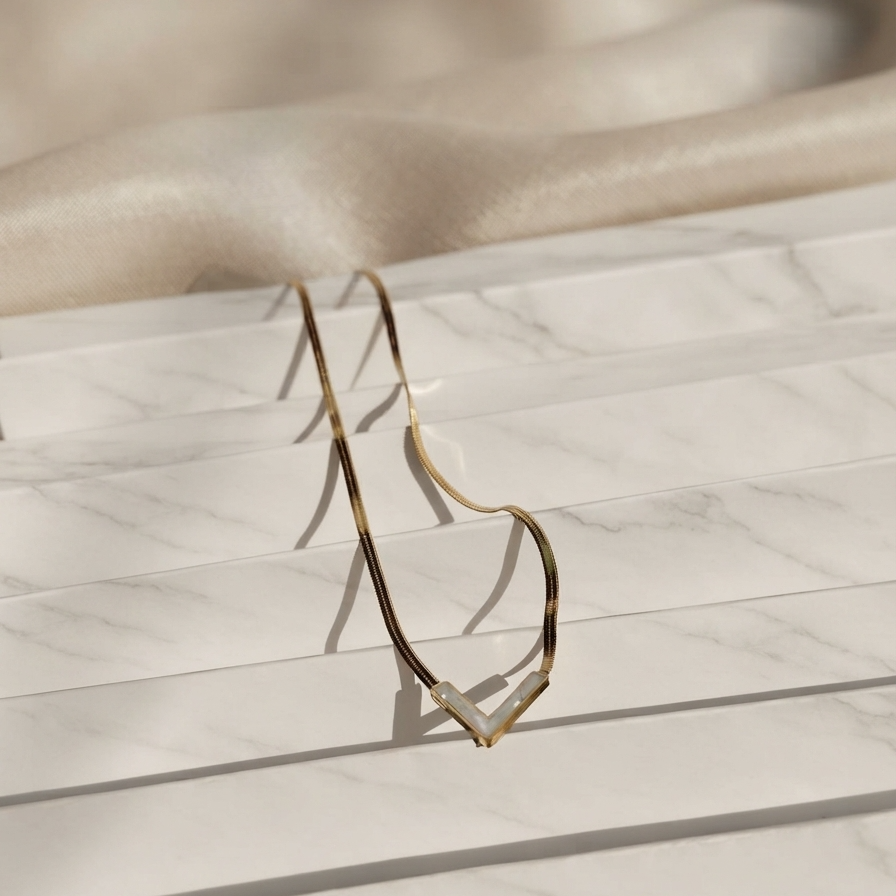 Marble V Necklace